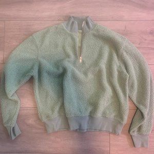Fuzzy Boucle Quarter-Zip Sweatshirt - Topshop